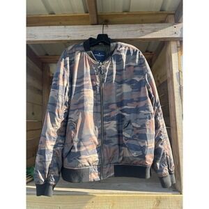 America Eagle AE Camo Bomber‎ Jacket Men's XLarge